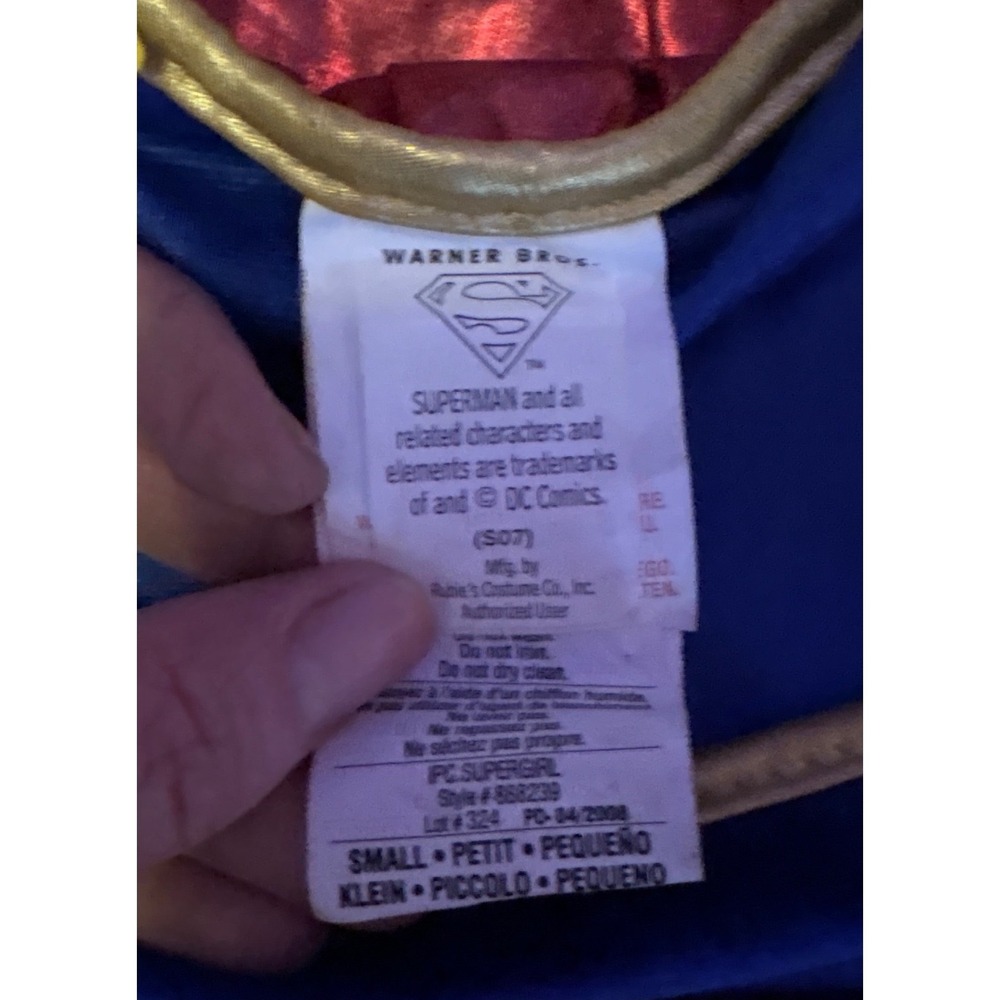 Rubie's Supergirl Costume Women Medium M DC Comics Dress w Cape - Picture 5 of 8